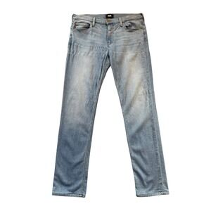 Paige Lennox Slim Fit Jeans Mens 34 Fischer Light Wash Blue Transcend W7259